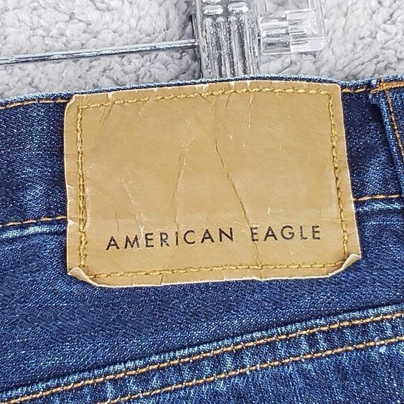 American Eagle Jeans AE Loose Straight Denim Mens 34X30 Medium Wash - Picture 7 of 11